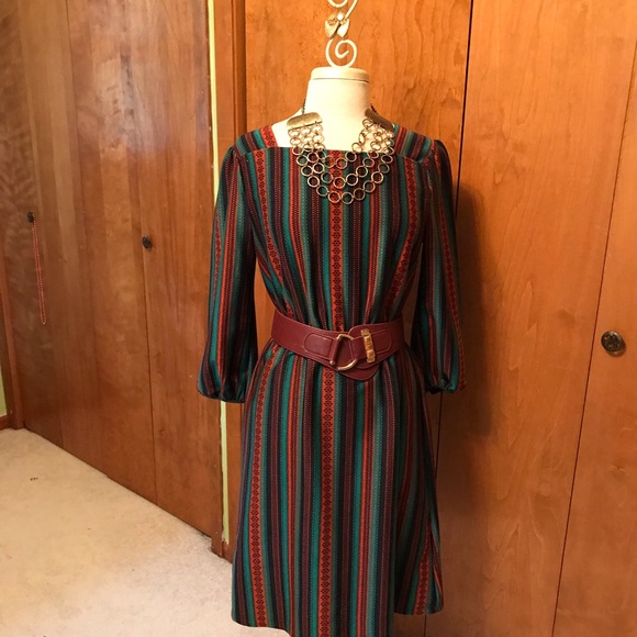 Printed tulle dress perfect for fall & winter. - Picture 1 of 5